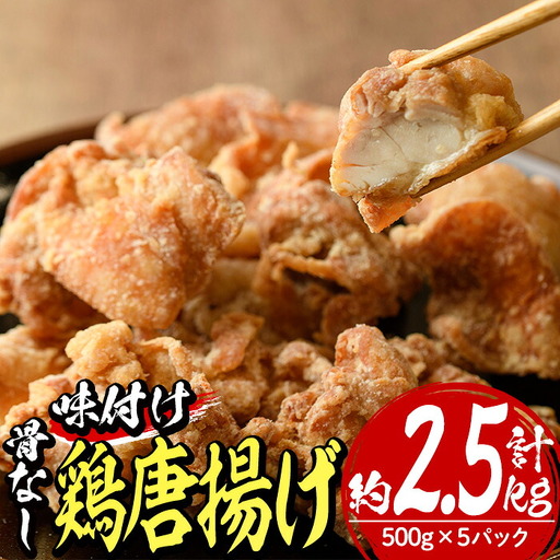 老舗店の味付けから揚げ (計2.5kg・500g×5袋) から揚げ からあげ 味付き 簡単 冷凍 お取り寄せ 惣菜 おかず おつまみ 揚げるだけ 小分け 大分県 佐伯市【HD140】【さいき本舗 城下堂】