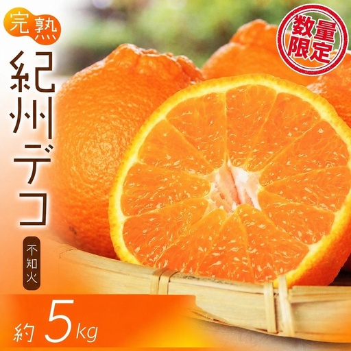 果肉プリプリ♪　完熟紀州デコ(不知火) 約5kg ＜2027年2月下旬頃〜3月中旬頃順次発送＞（お届け日指定不可）【uot707A】