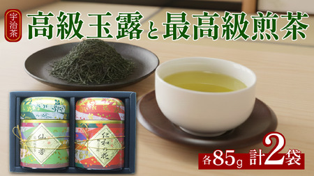 [高級宇治茶]玉露と煎茶 2缶(各85g) 宇治茶 [014]