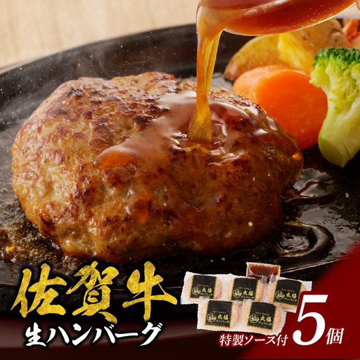 丸福 ハンバーグ 5個(7月配送)/ 佐賀牛 ハンバーグ [A113-07]