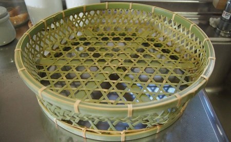 竹かご 椀籠 浅型 天然 手作り 竹かご