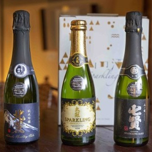 山梨地酒スパークリング日本酒飲み比べセット 100-003
