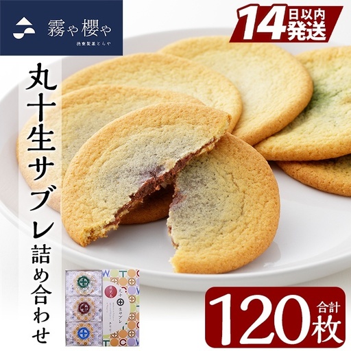 C-086 丸十生サブレ詰め合わせ(12枚入×10箱 計120枚)【徳重製菓とらや】霧島市 生サブレ サブレ しっとり なめらか マイルド お菓子 焼菓子 おやつ お土産 贈り物 手土産 チョコレート ホワイトチョコレート 霧島茶チョコレート