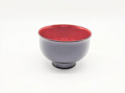 川連漆器 ゆり型汁椀 溜内朱 漆器 漆器 【佐藤豊八商店】[B5804]