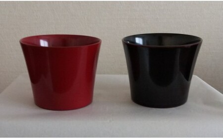 川連漆器 漆塗カップ 本溜 漆器 [B6101]