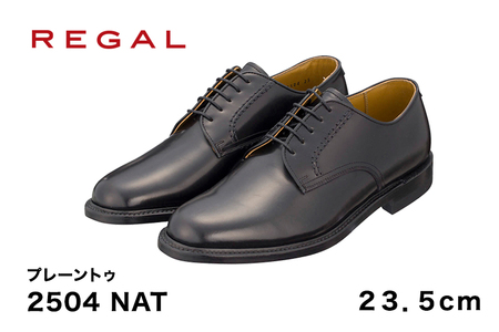 REGAL 2504 NAT プレーントゥ ブラック 23.5cm リーガル ビジネスシューズ 革靴 紳士靴