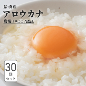 生で食べて美味しい　幸せの青いたまご　アロウカナ　30個セット　奈良養鶏園　農場HACCP認証　船橋産　希少　卵　玉子　鶏卵　たまごかけご飯　TKG