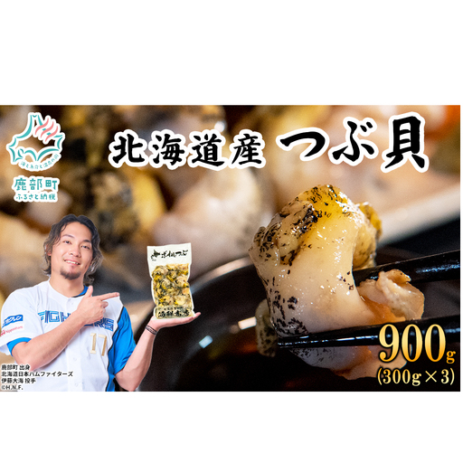 北海道鹿部町産 訳あり ”前浜ボイルつぶ ” 900g 灯台つぶ（300g×3袋）つぶ貝 刺身 つぶ ツブ ツブ貝 つぶ貝