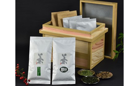 日本茶詰合せ 茶箱入り (特上宇治田原煎茶1本・上朝宮煎茶1本他 3kgサイズ茶箱) お茶 茶葉 緑茶 煎茶 ほうじ茶 国産 お取り寄せ 詰め合わせ 飲み比べ ギフト 贈り物 手土産 飲料 ドリンク 飲料類