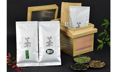 日本茶詰合せ 茶箱入り (上宇治田原煎茶・童仙房煎茶・抹茶入り玄米茶・手炒り棒ほうじ茶) お茶 茶葉 緑茶 煎茶 玄米茶 ほうじ茶 国産 お取り寄せ 詰め合わせ 飲み比べ ギフト 贈り物 手土産 飲料 ドリンク 飲料類