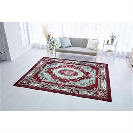 絨毯 ラグマット 3畳 長方形 250×200 洗える 厚手 ボルダー エンジ_雑貨・日用品  家具・インテリア _【1040349】