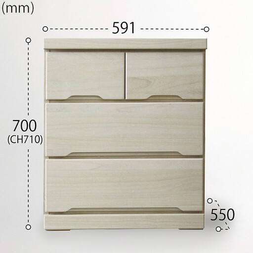 60-3LCD奥深 押入れ収納（白）【諸富家具】：B850-013