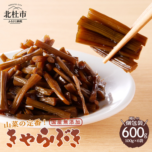 山蕗浅炊き（きゃらぶき）国産無添加 100g×6袋 [h138]