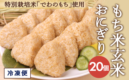 SA0876　もち米 玄米おにぎり プレーン20個