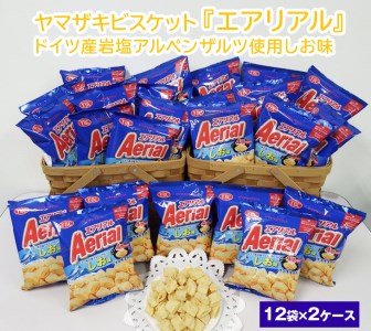 ヤマザキビスケット『エアリアル』ドイツ産岩塩アルペンザルツ使用しお味(12袋×2ケース) | お菓子 おかし _BY07