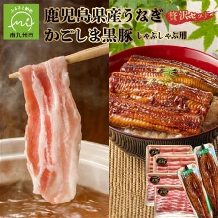 かごしま黒豚しゃぶしゃぶ用4パック・鹿児島県産ウナギ2尾の贅沢セット【配送不可地域：離島】【1185951】