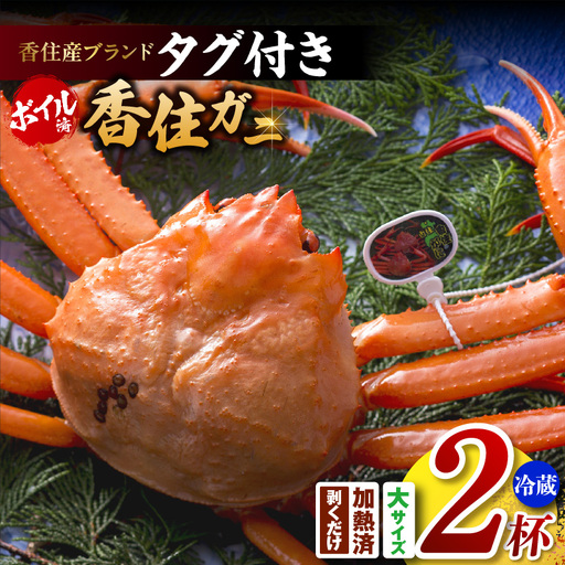 《ボイル》 香住ガニ 大 タグ付き 2枚【令和8年11月以降発送予定】かに カニ 03-08