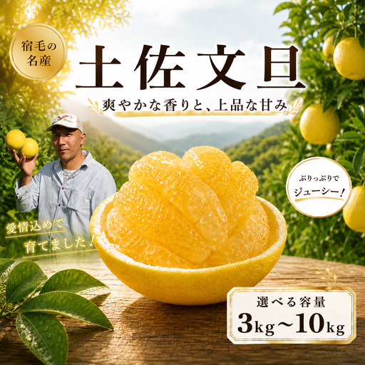 土佐文旦大玉 5kg 家庭用 文旦
