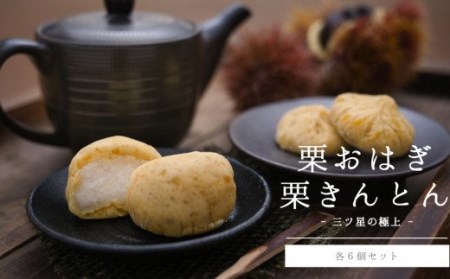 和菓子 栗きんとん & 栗おはぎ 各 6個入 × 2箱