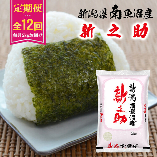 【令和８年産新米予約】【C-12定期便】南魚沼産新之助5kg×12回【2026年11月中旬より1ヶ月以内に順次発送予定】