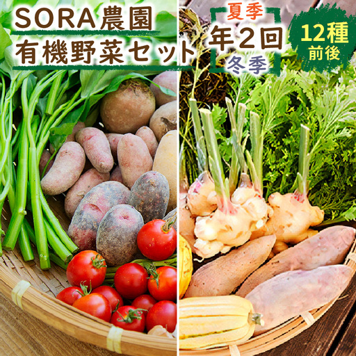 [野菜の定期便]有機野菜セット 夏冬 年2回 | SORA農園