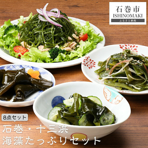 石巻 十三浜 マルナカ遠藤水産 海藻たっぷりセット 塩蔵わかめ 塩蔵昆布 茎わかめ 塩蔵そうめん昆布 とろろ昆布 ひじき ふのり 焼き干しばらのり