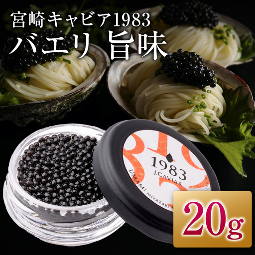 宮崎キャビア1983 バエリ 旨味 20g 魚卵 魚介 キャビア 国産_GE13-25