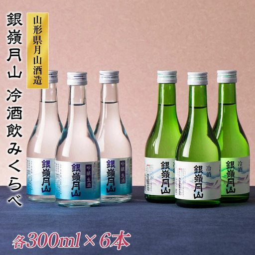 FYN6-583 山形の地酒【銀嶺月山】冷酒飲みくらべセット各300ml×6本 山形県 西川町