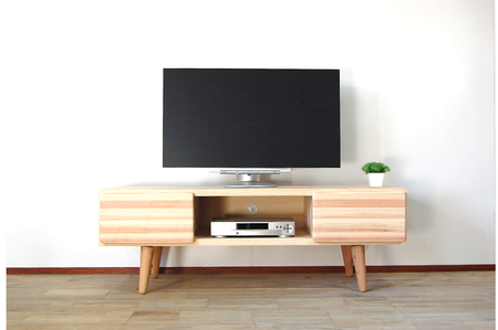 [撫でたくなる国産杉のすべすべテレビ台]NADEテレビボード 130 国産杉