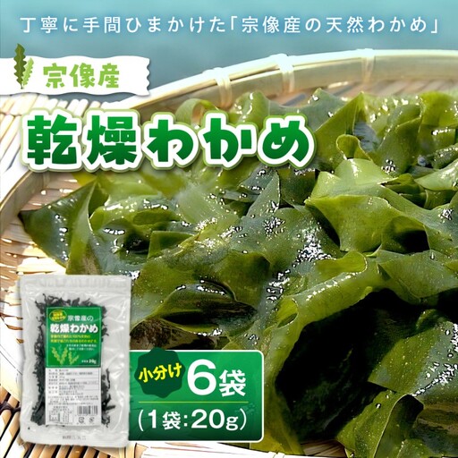 【道の駅むなかた】宗像産 乾燥カットわかめ 20g×6袋セット（計120g）_HA0444