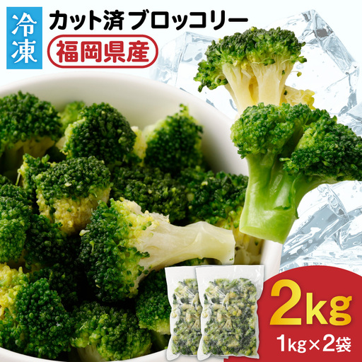 ＪＡむなかたブロッコリー部会より！冷凍ブロッコリー2kg(1kg×2袋）【ほたるの里】_HA0622