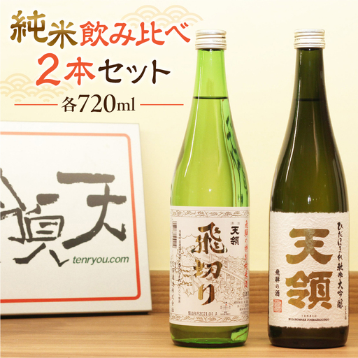 「純米 飲みくらべ」Bセット特別純米酒 飛切り（720ml×1本）/純米大吟醸ひだほまれ天領（720ml×1本）【2-4】