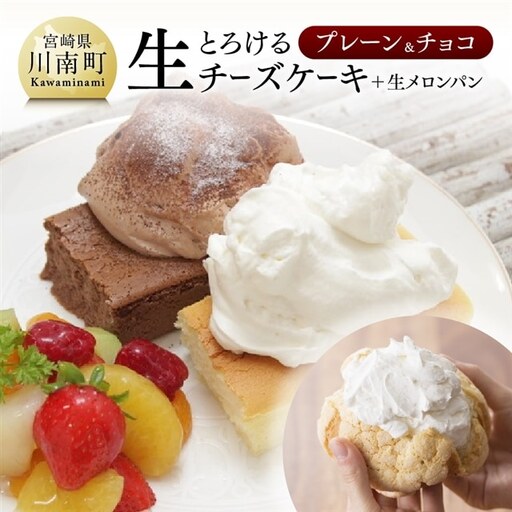 『押川春月堂本店』とろける生チーズケーキセット（プレーン＆チョコ）【スイーツ ケーキ チーズケーキ 洋菓子ケーキ スプーンでケーキ おまけつきケーキ】