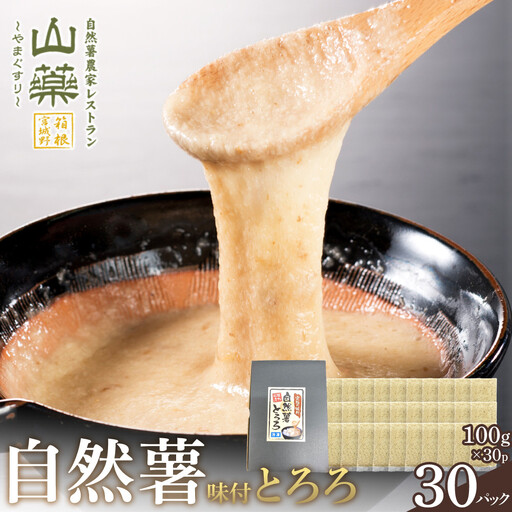 解凍するだけ！毎日の新しい健康習慣に！自然薯味付とろろ100ｇ３０ｐセット【とろろ 極上とろろ 山芋 箱根 お家用 家庭用 国産 セット商品 自然薯 味付とろろ 神奈川県 小田原市 とろろ】