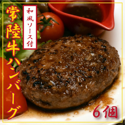 常陸牛100%ハンバーグ　150g×6個(和風ソース付)_肉 ハンバーグ 牛肉 _【配送不可地域：離島】【1244692】