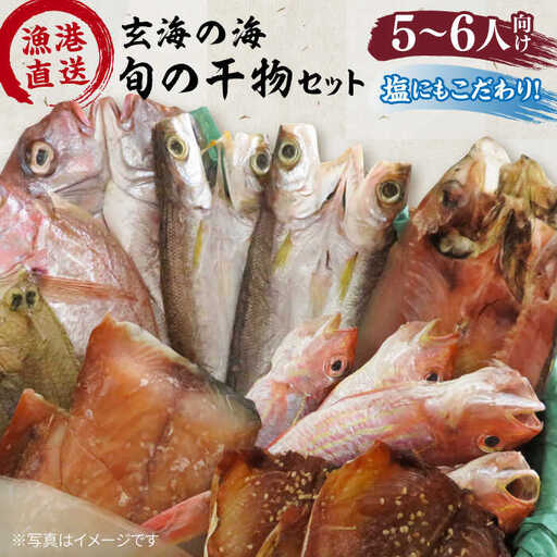 塩 にも こだわり 玄海 の 海 旬 の 干物 大満足 セット ( 5?6人 向け ) 《糸島》【福ふくの里】[ALD004]