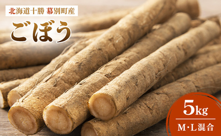 十勝 幕別町産 ごぼう5kg (ML混合) 渡邉農場 [2026年11月出荷開始][ 野菜 根菜 ごぼう ゴボウ 牛蒡 北海道 十勝 幕別 ]
