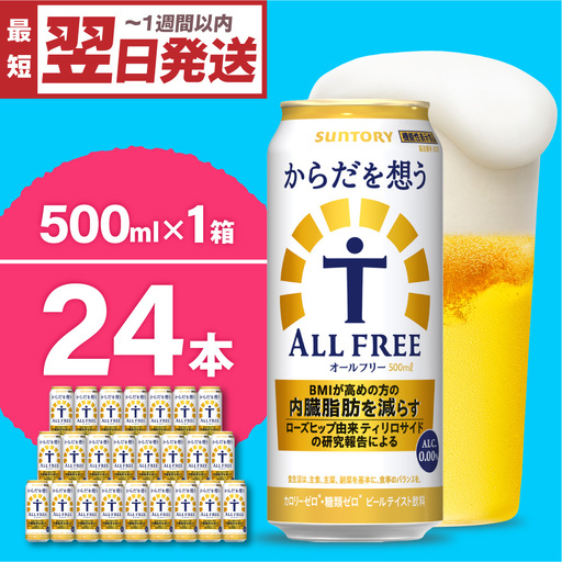 ビール  からだを想う オールフリー 500ml×24本 ビール
