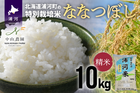 浦河の特別栽培米「ななつぼし」精米(10kg×1袋)[37-1026]
