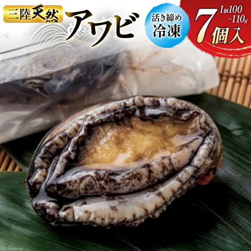 海鮮 魚介 専門問屋が送る 三陸 天然 アワビ 7個入