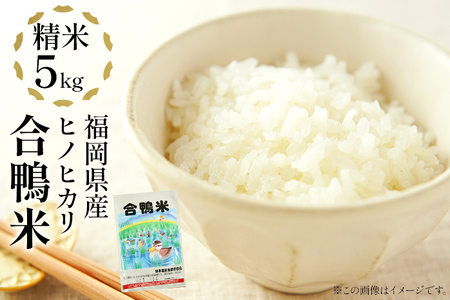 令和7年産 予約 合鴨米「ヒノヒカリ」（精米・5ｋｇ） ※2025年10月中旬より順次出荷予定 BI02
