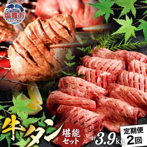 [定期便]牛タン 仙台名物 厚切り 牛たん 堪能贅沢 セット(全2回の定期便)