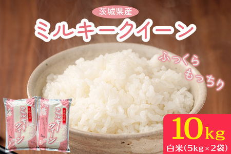 新米【定期便／3ヶ月 令和8年産】ミルキークイーン 白米 計30kg (5kg×2袋×3ヶ月) 茨城県産 ふっくらもっちり [2856]