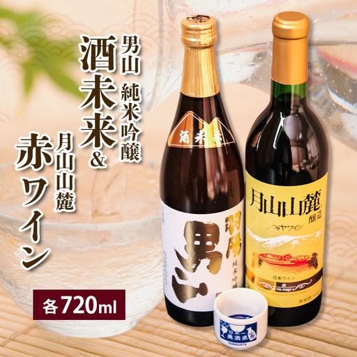 純米吟醸＆赤ワイン 720ml×2本セット FZ26-820