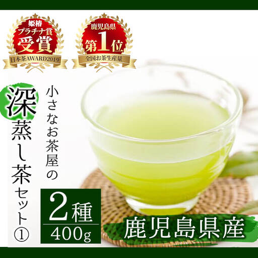 お茶 深蒸し茶 2種(400g) 緑茶 詰め合わせ[お茶の山口園]A63-v01