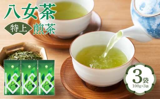八女茶　特上煎茶100g×3袋　068-008