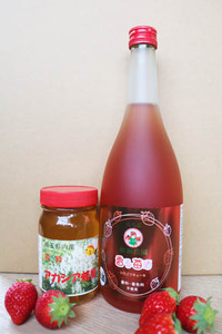 和銅農園の香る苺酒&はちみつセット No.176
