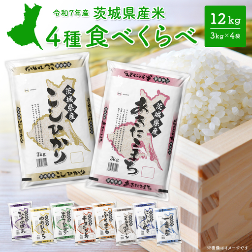 白米 4種食べ比べ 20kg 7月-8月上旬発送 精米 K2458 | 茨城県境町