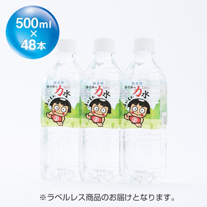 Aセット 南足柄 金太郎の力水 ラベルレス 500ml×48本(24本入×2箱)[ 飲料水 天然水 ミネラル ウォーター 美味しい 水 お水 まとめ買い 災害 備蓄品 保存 神奈川県 南足柄市 ]