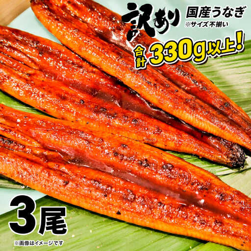 うなぎ蒲焼 3尾 国産 訳あり うなぎ 鰻 K1804